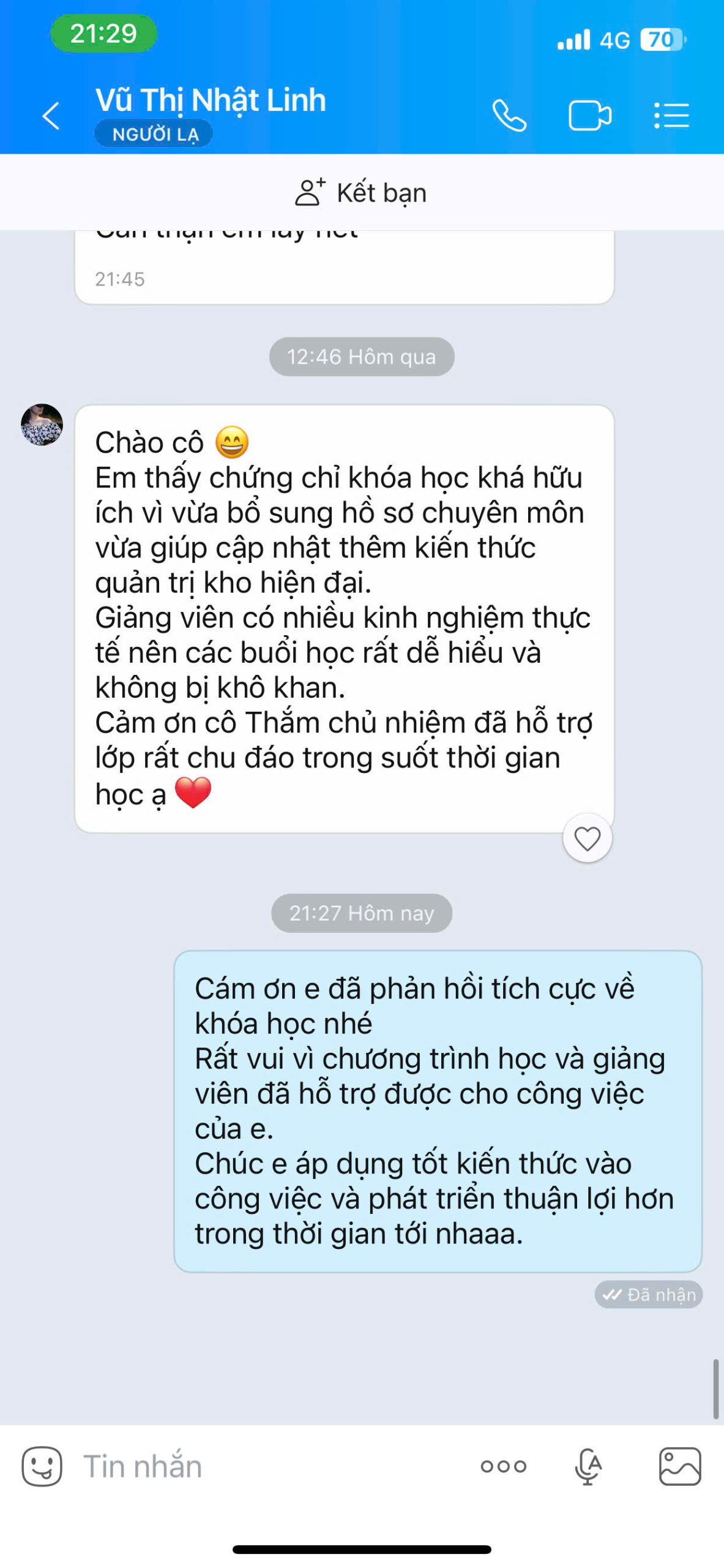 Feedback khách hàng